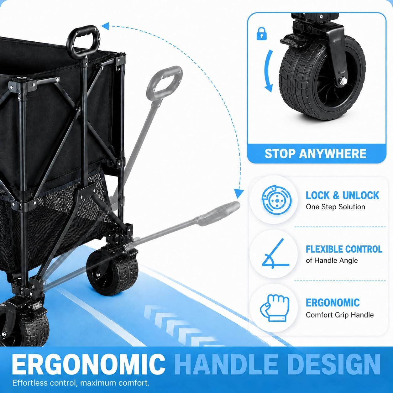 Thumbnail 6 de Double-Decker Folding Wagon Cart, 400L