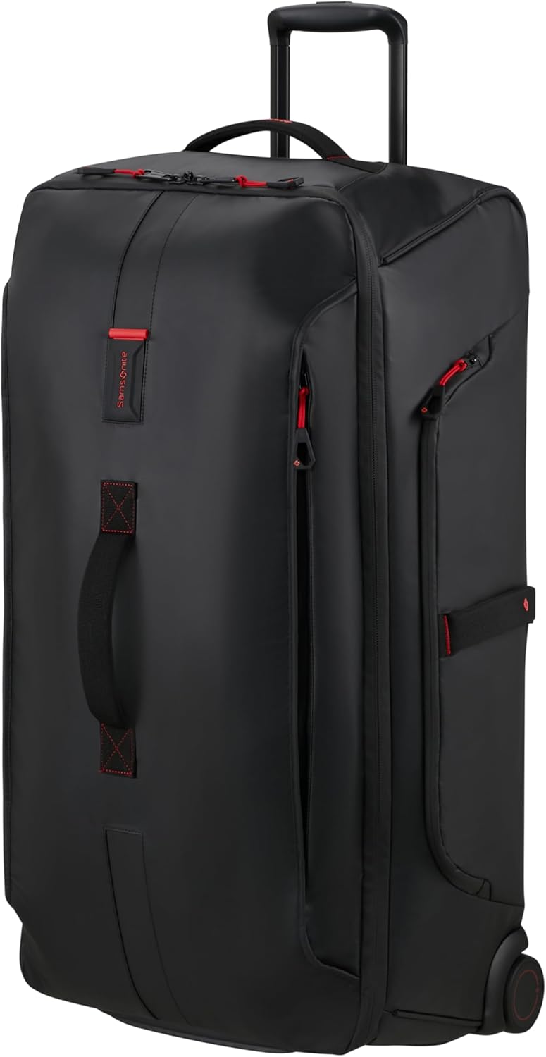 Detalle de Samsonite Paradiver Light Reisetasche mit Rollen (79 cm, Large, 121,5 L, Schwarz)
