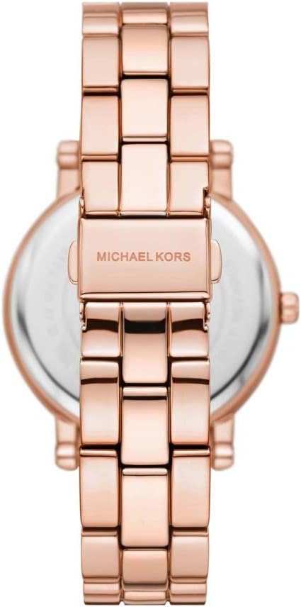Detalle de Michael Kors Corey Montre Femme – Quartz 3 Aiguilles, bracelet Acier Inoxydable ou Cuir