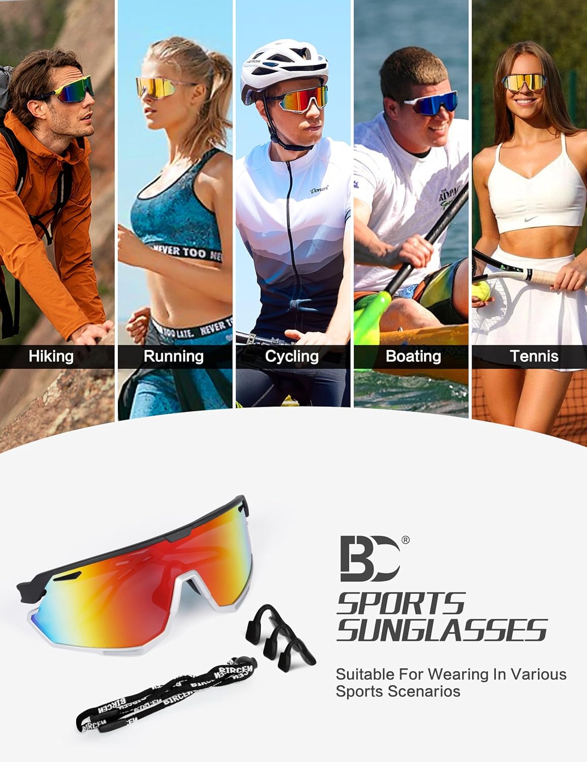 Thumbnail 3 de Bircenpro cycling sunglasses with UV400