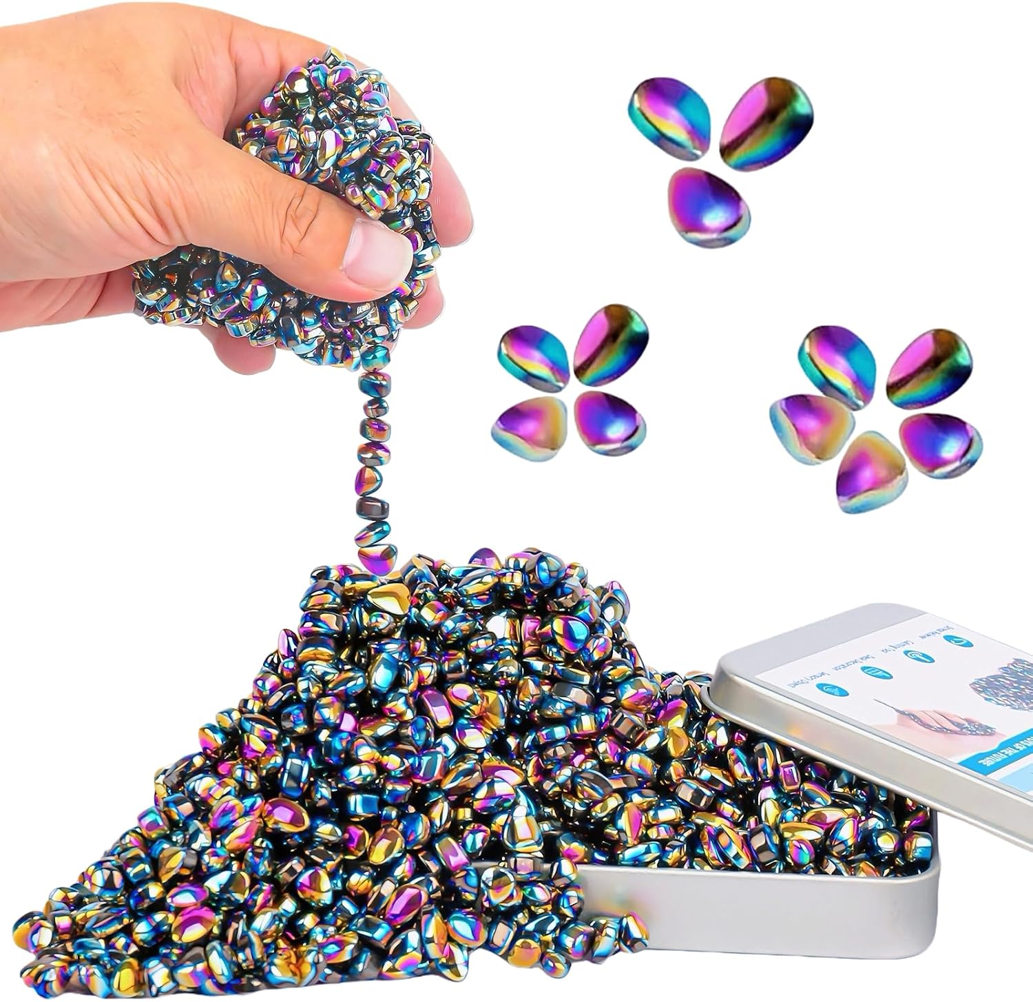 Detalle de WSEJK 550-Piece Magnetic Fidget Stones, Colorful Metal Desk Toy