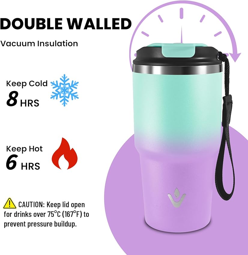 Detalle 2 de Grsta 600ml Taza térmica de acero inoxidable (8 h frío)
