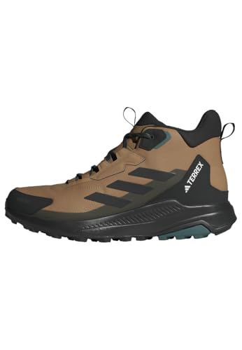 Detalle de adidas Herren Terrex Anylander Mid Rain.Rdy Wanderschuh – Cardboard/Core Black/Shadow Olive, EU 43 1/3
