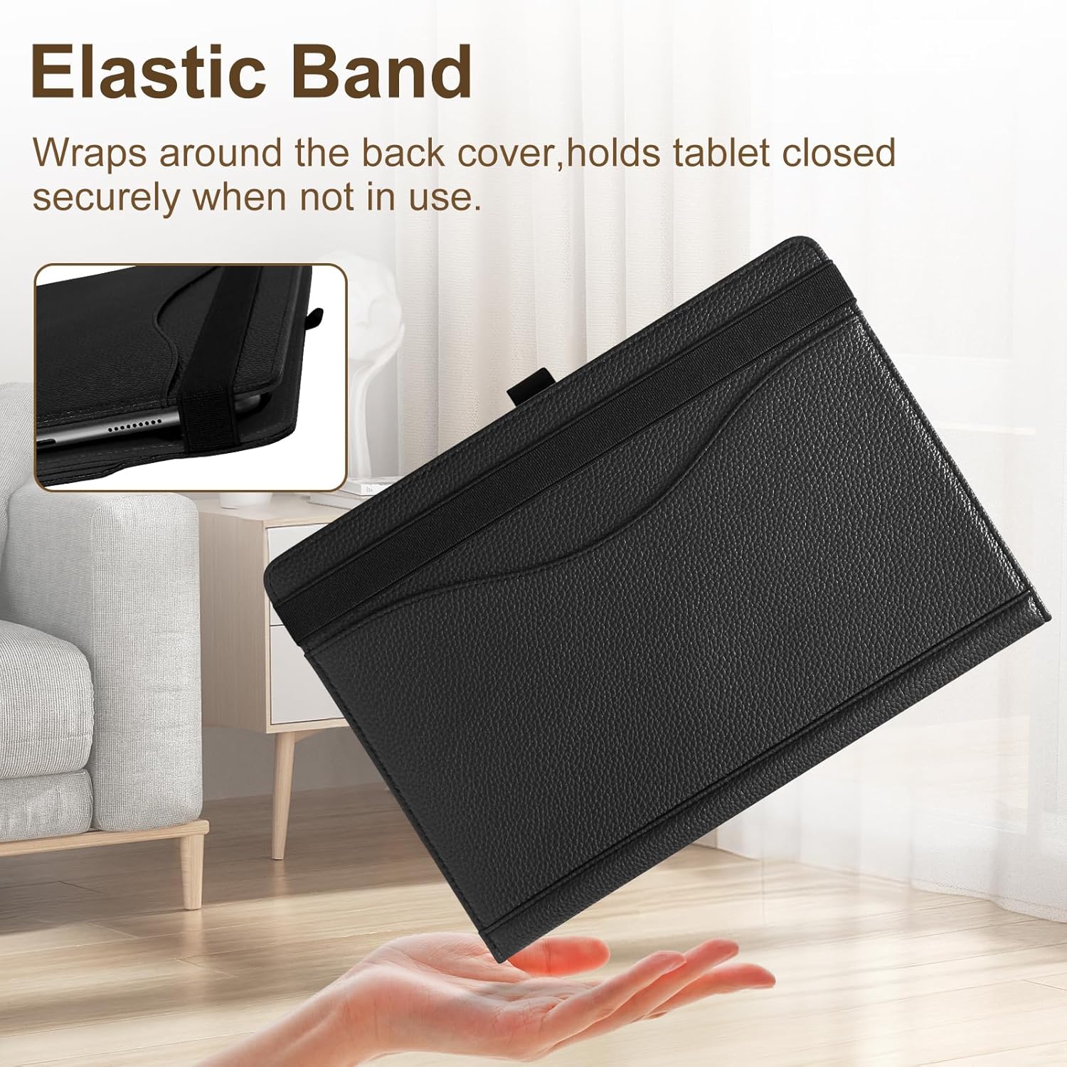 Thumbnail 2 de XunyLyee Universal tablet case for 9.6–11 inch Android tablets (black) with multi-angle stand