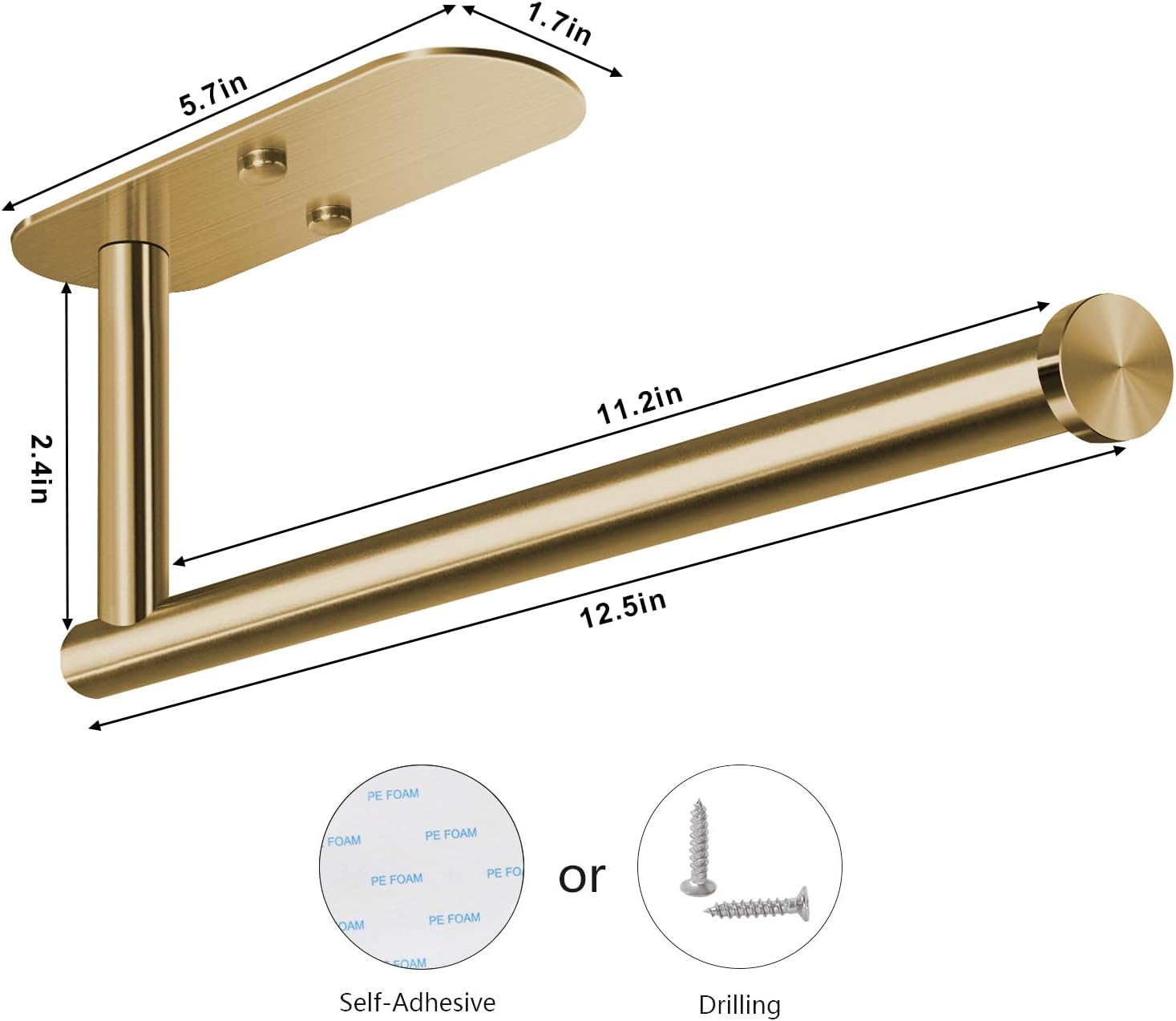 Thumbnail 6 de VAEHOLD Paper Towel Holder, Stainless Steel