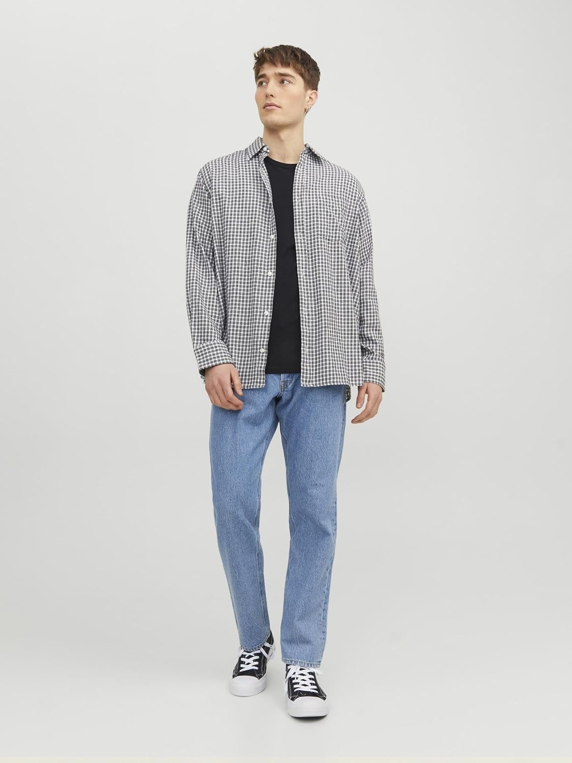Detalle 2 de JACK & JONES Slim Fit Jeans JJIGLENN JJFELIX AM 066 LID – zeitlos für Alltag und Beruf