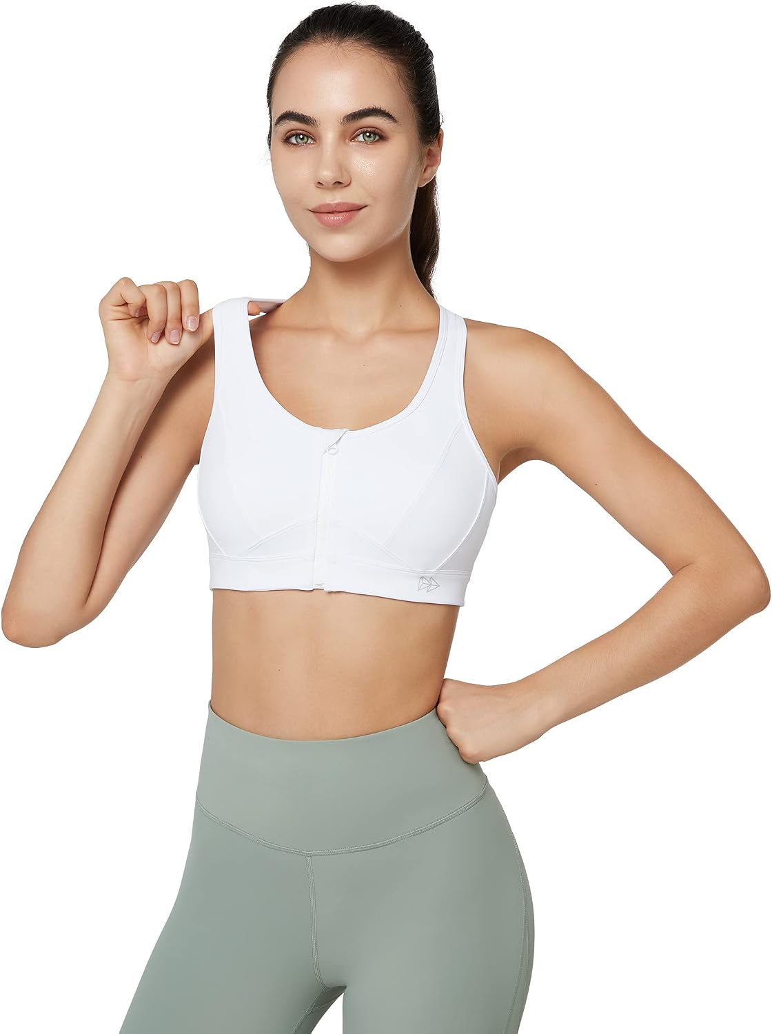 Thumbnail 6 de Yvette Sport BH Starker Halt mit Front-Reißverschluss – Große Größe, Mesh-Rücken