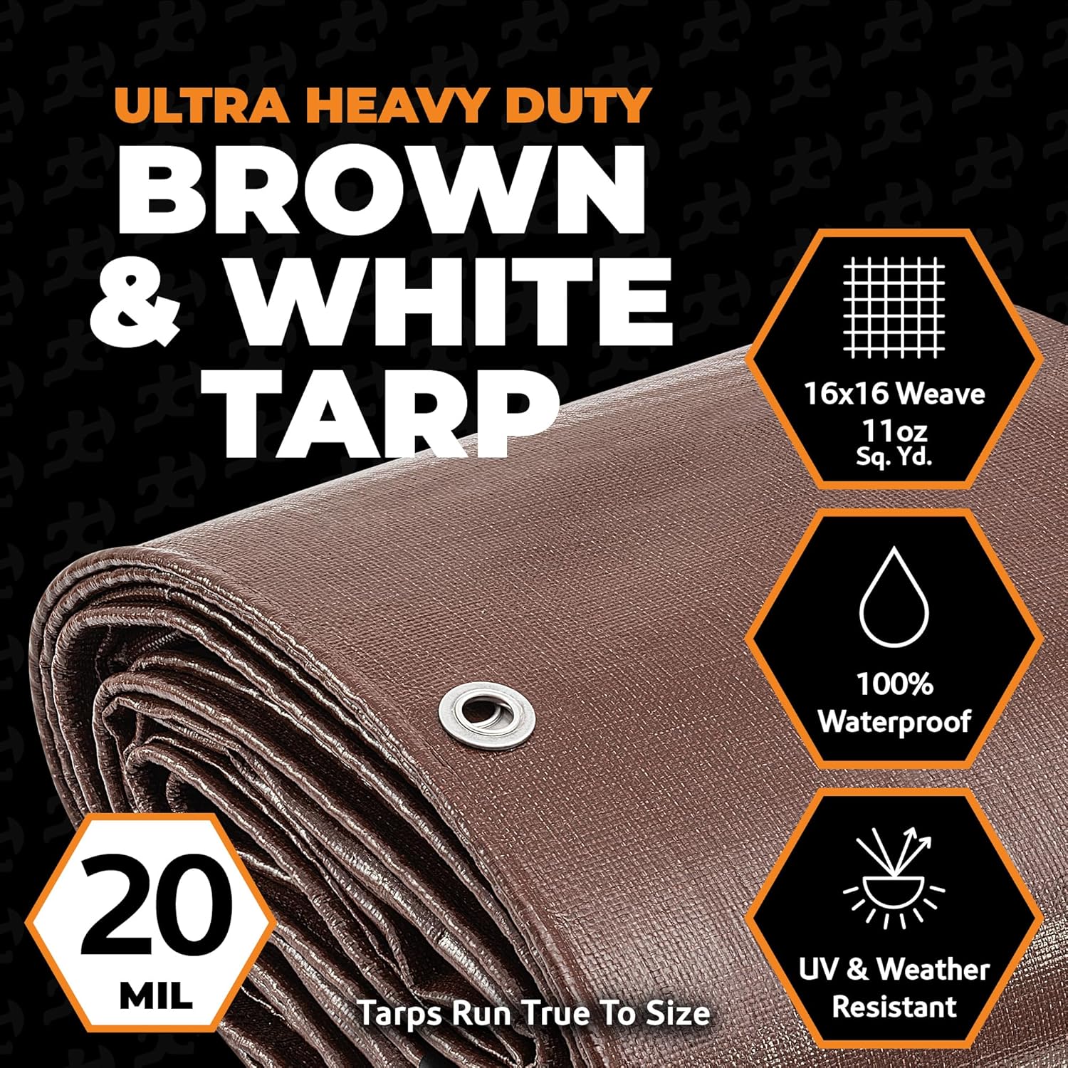 Thumbnail 2 de Xpose Safety 6' x 8' Ultra Heavy Duty Tarp (20 Mil) – All-Weather Waterproof Cover
