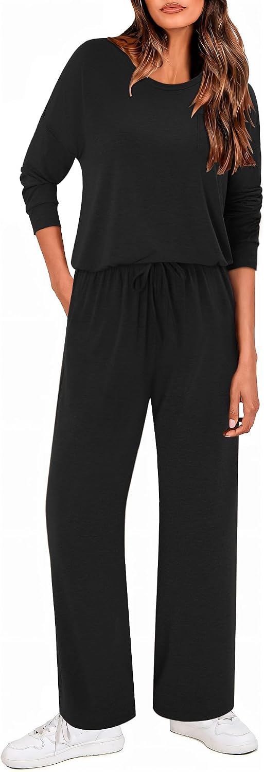 Detalle 2 de onlypuff Women's Two-Piece Lounge Set with Wide-Leg Pants