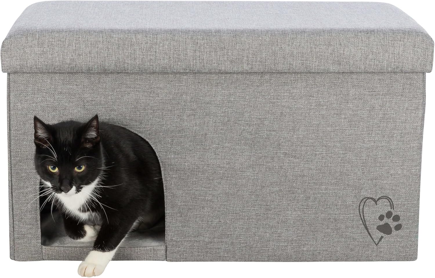 Detalle 2 de Trixie Grotte pour Chat Kimy 72 × 40 × 40 cm — Gris Clair, douillette et pratique