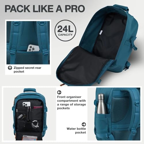 Detalle de Cabin Max Ryanair 40x30x20 Underseat Bag – 24L Travel Backpack
