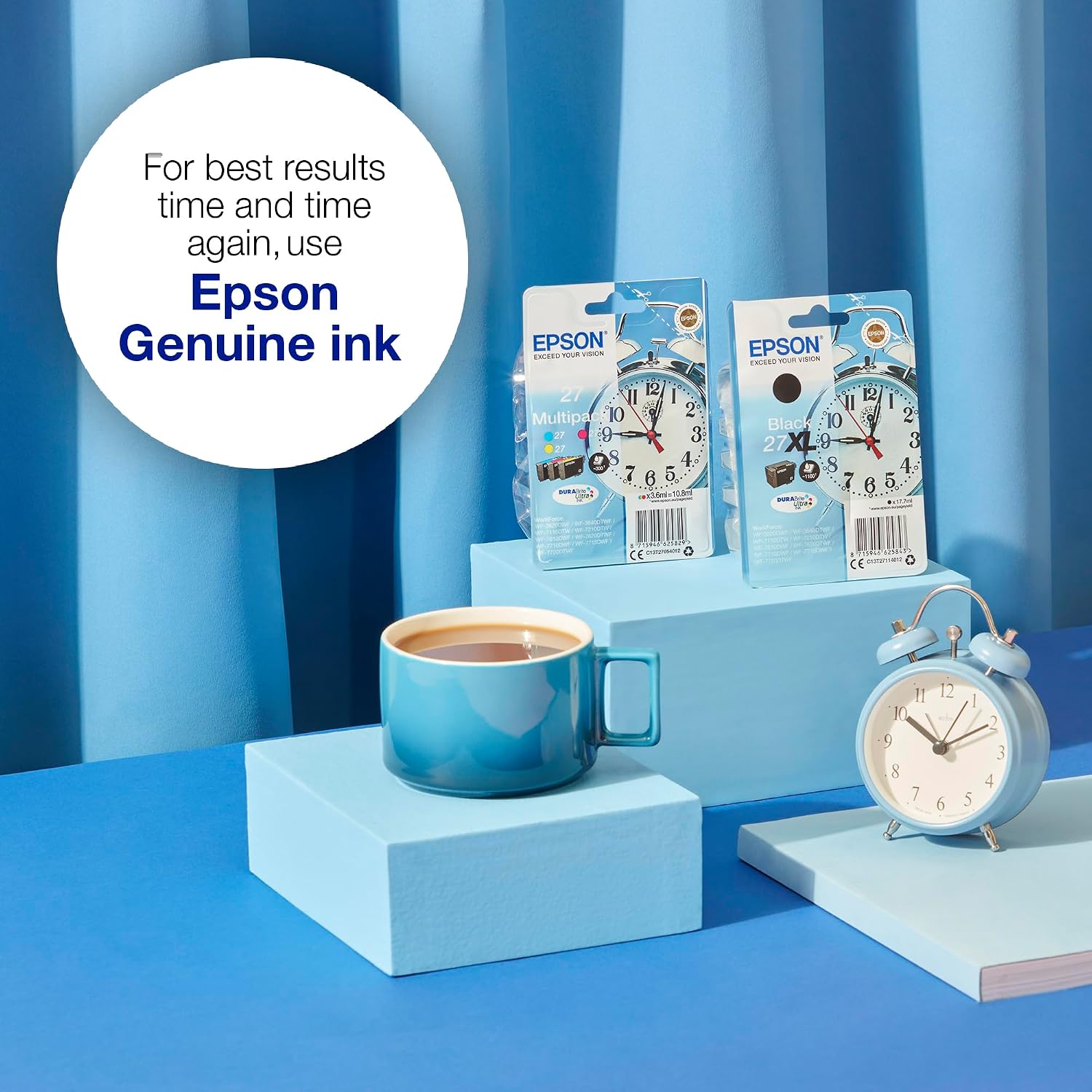 Detalle de Epson 27XL High Yield Three-Colour Ink Multipack (Cyan, Magenta, Yellow) with DuraBrite Ultra Ink