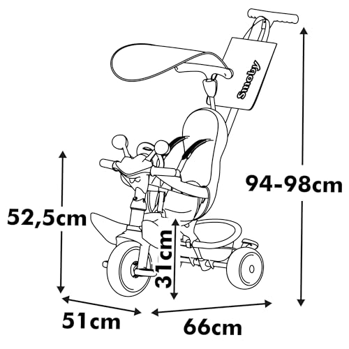 Thumbnail 5 de Smoby Triciclo Baby Driver Confort 3 en 1 rosa