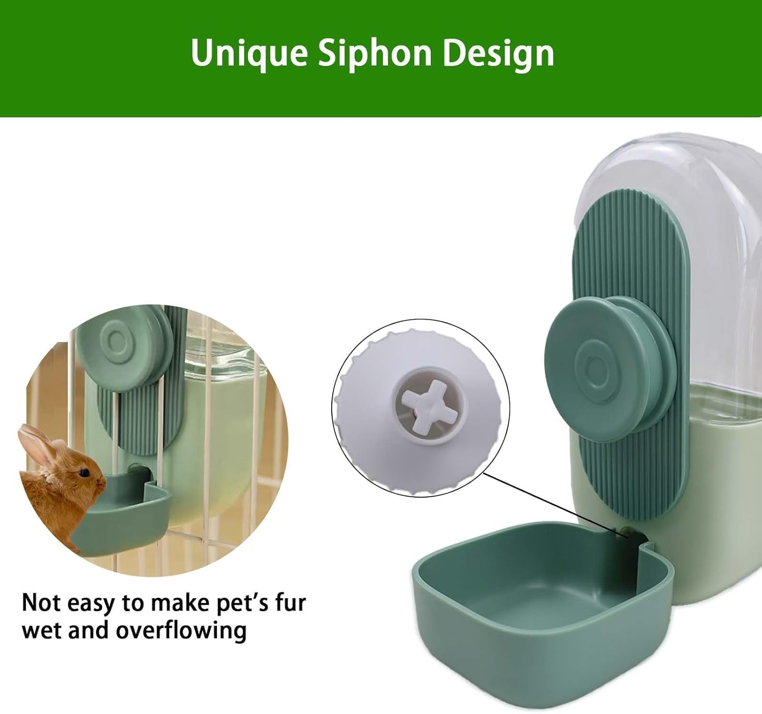 Thumbnail 5 de SLAKOZYT Futterautomat für kleine Haustiere – automatischer Futter- und Wasserspender für Käfig oder Boden