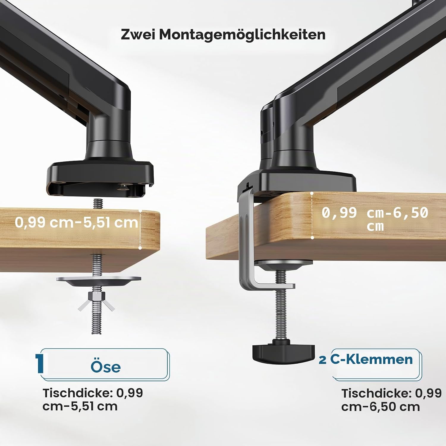 Thumbnail 6 de HUANUO Dual Monitorhalterung für 2 Monitore