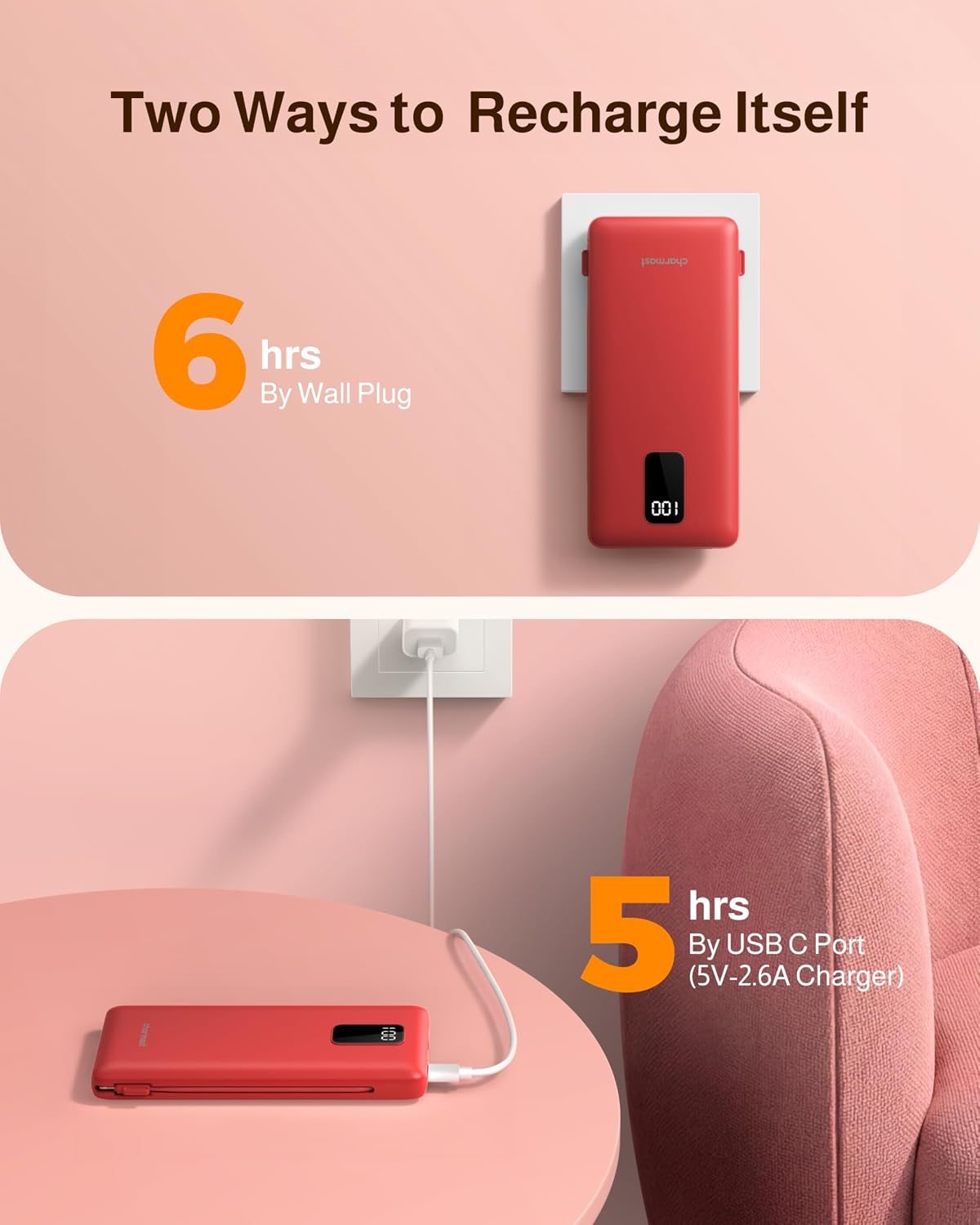 Thumbnail 6 de Charmast Portable Charger 10000mAh