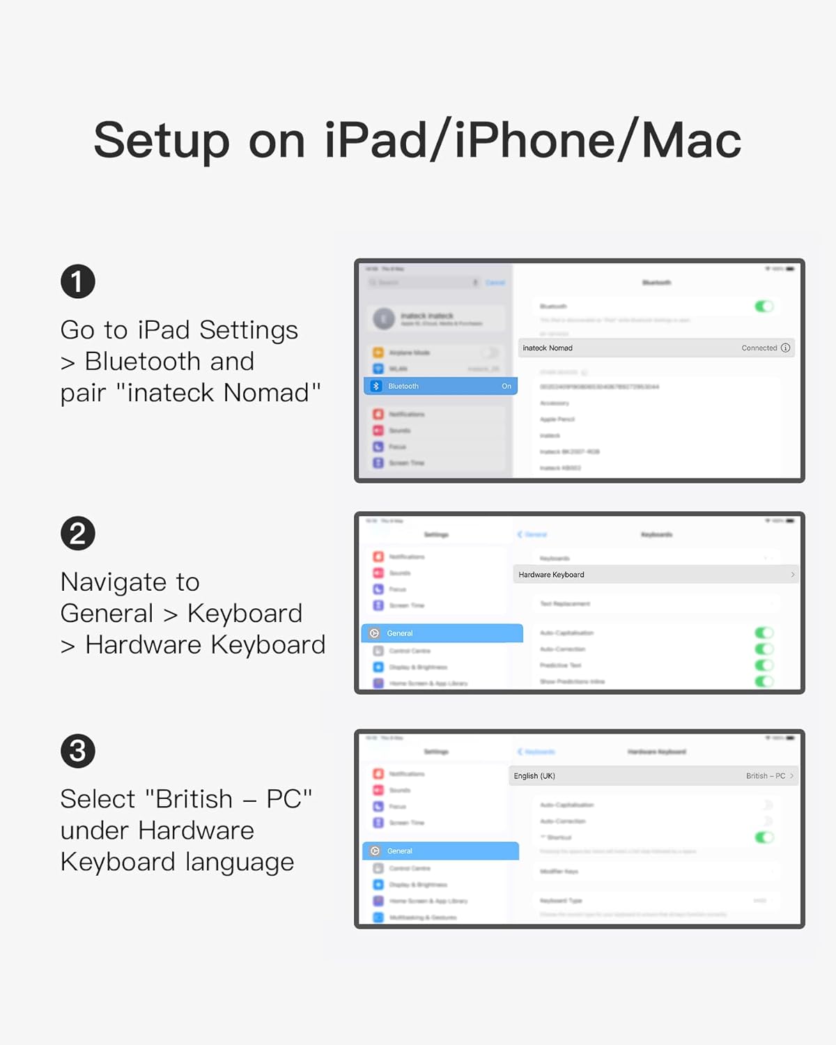 Thumbnail 4 de Inateck Nomad N0135 foldable Bluetooth keyboard with stand
