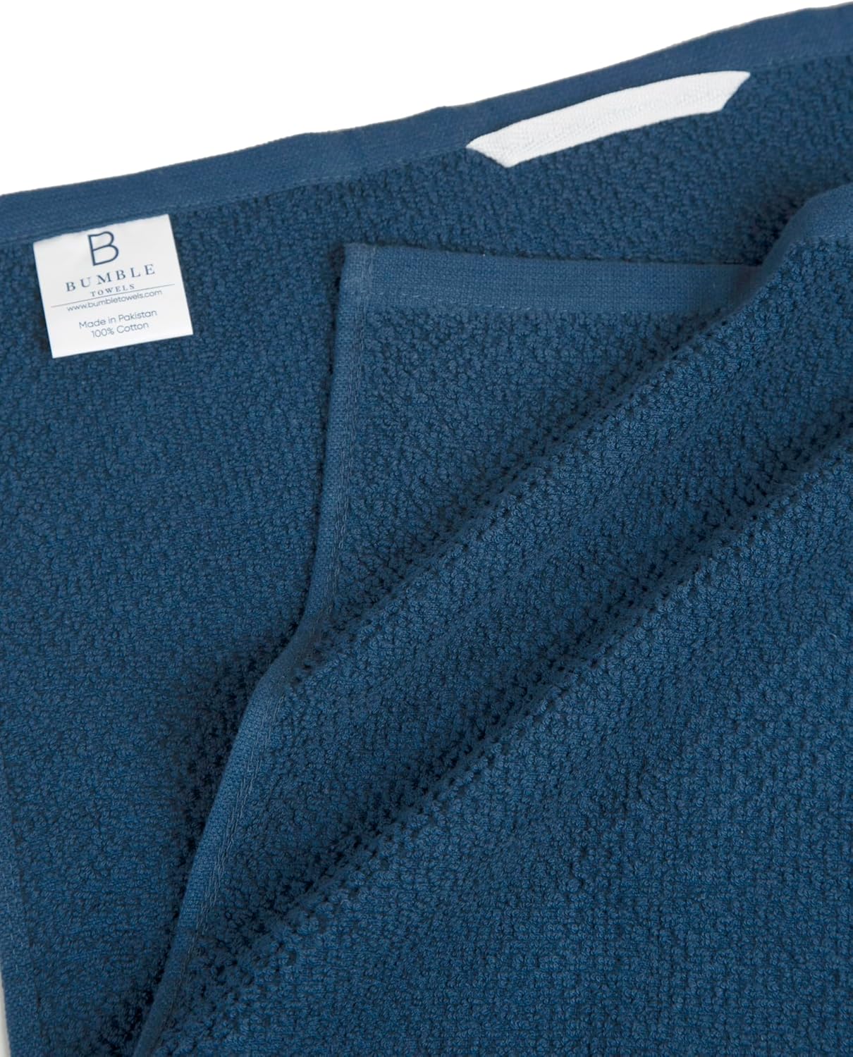 Detalle de Kitchen Towels 16x26 (6 Pack) - Large Cotton Dish Towels with Popcorn Stripe Design, 430 GSM, Blue