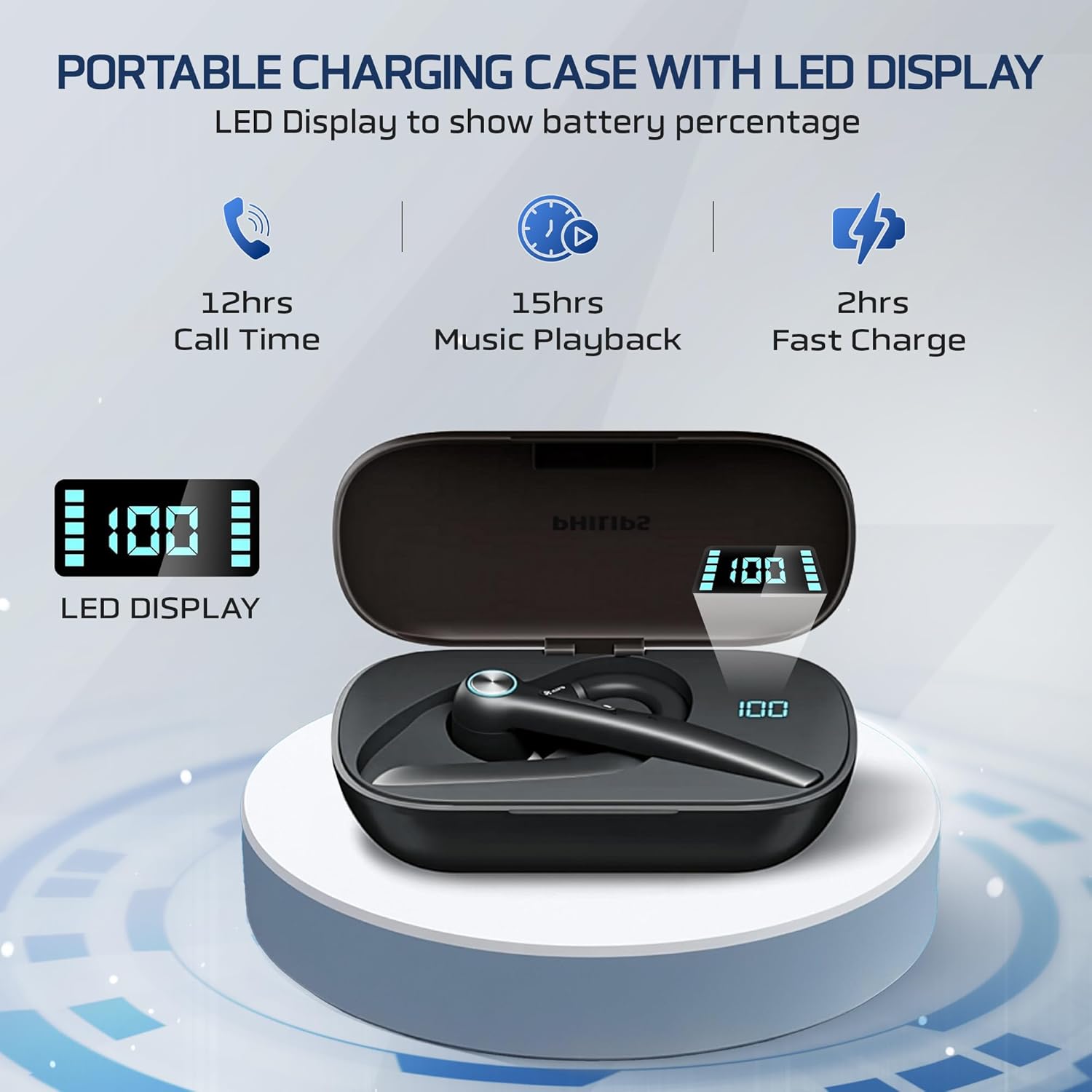 Detalle 2 de Philips Bluetooth Earpiece 400mAh Wireless Earbuds