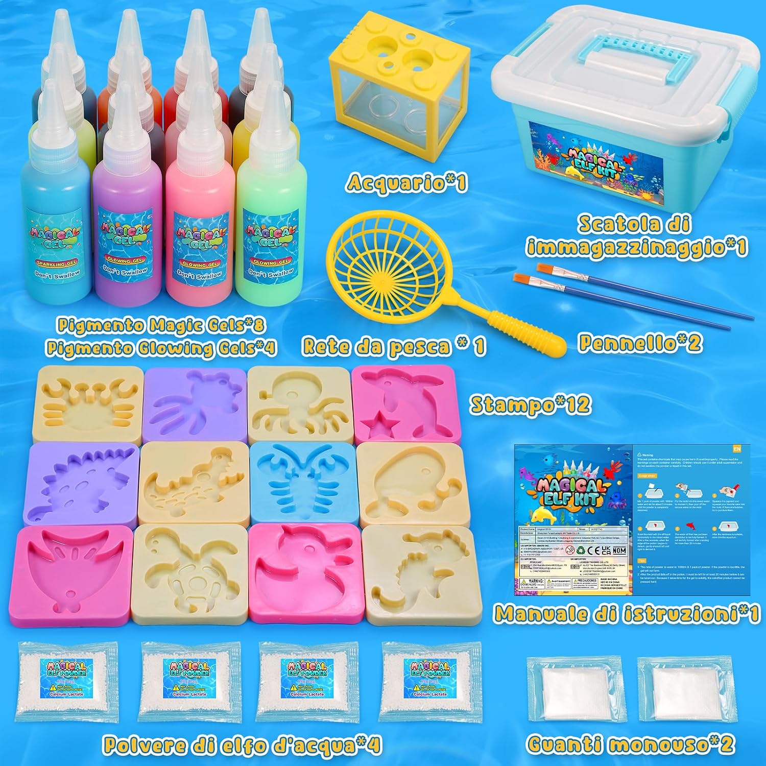 Detalle de Gel Magico per Creare Folletti d'Acqua: Set Creativo per Bambini 4–12 anni