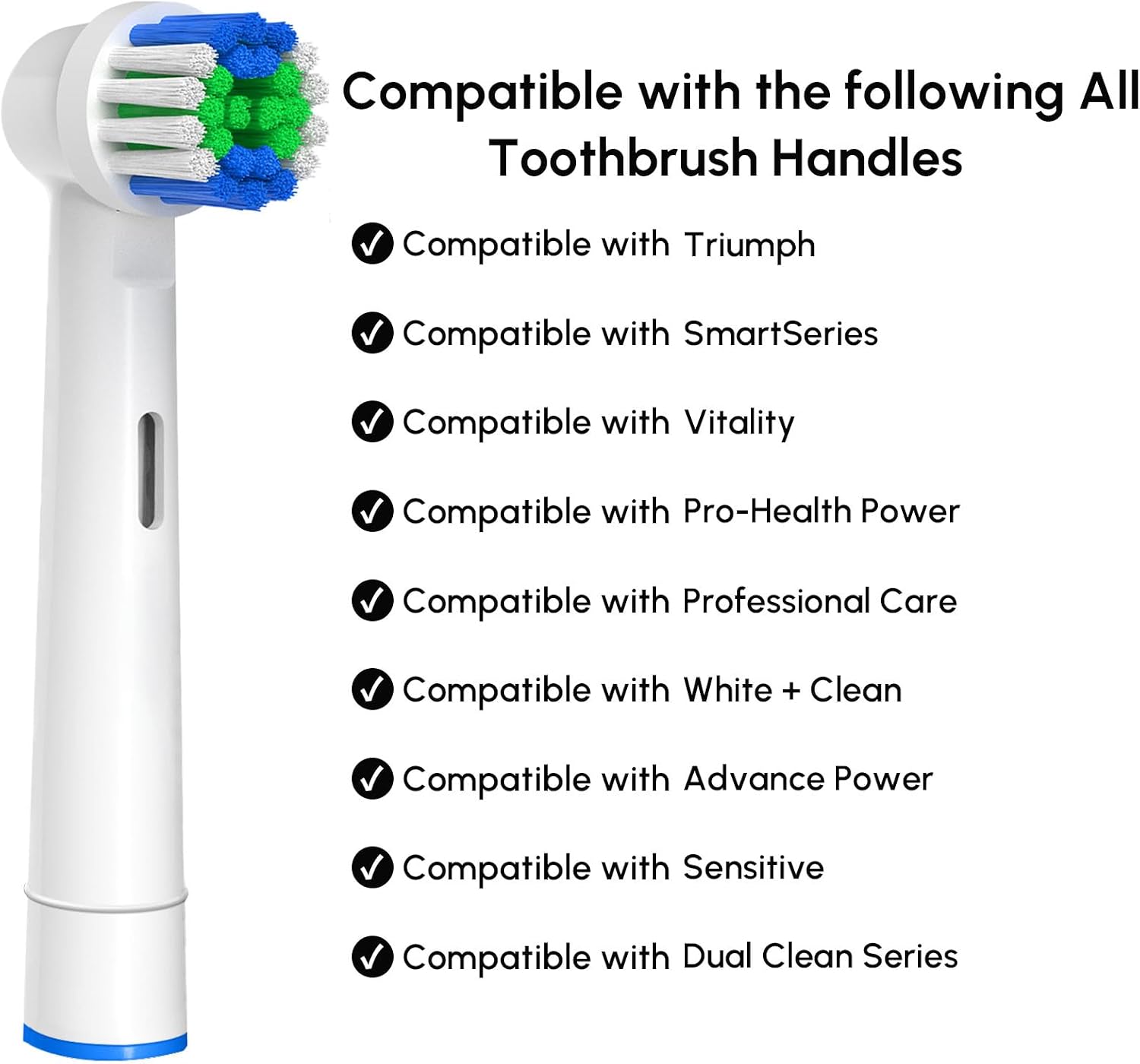 Detalle 2 de GENKENT Replacement Toothbrush Heads 12-pack 🪥