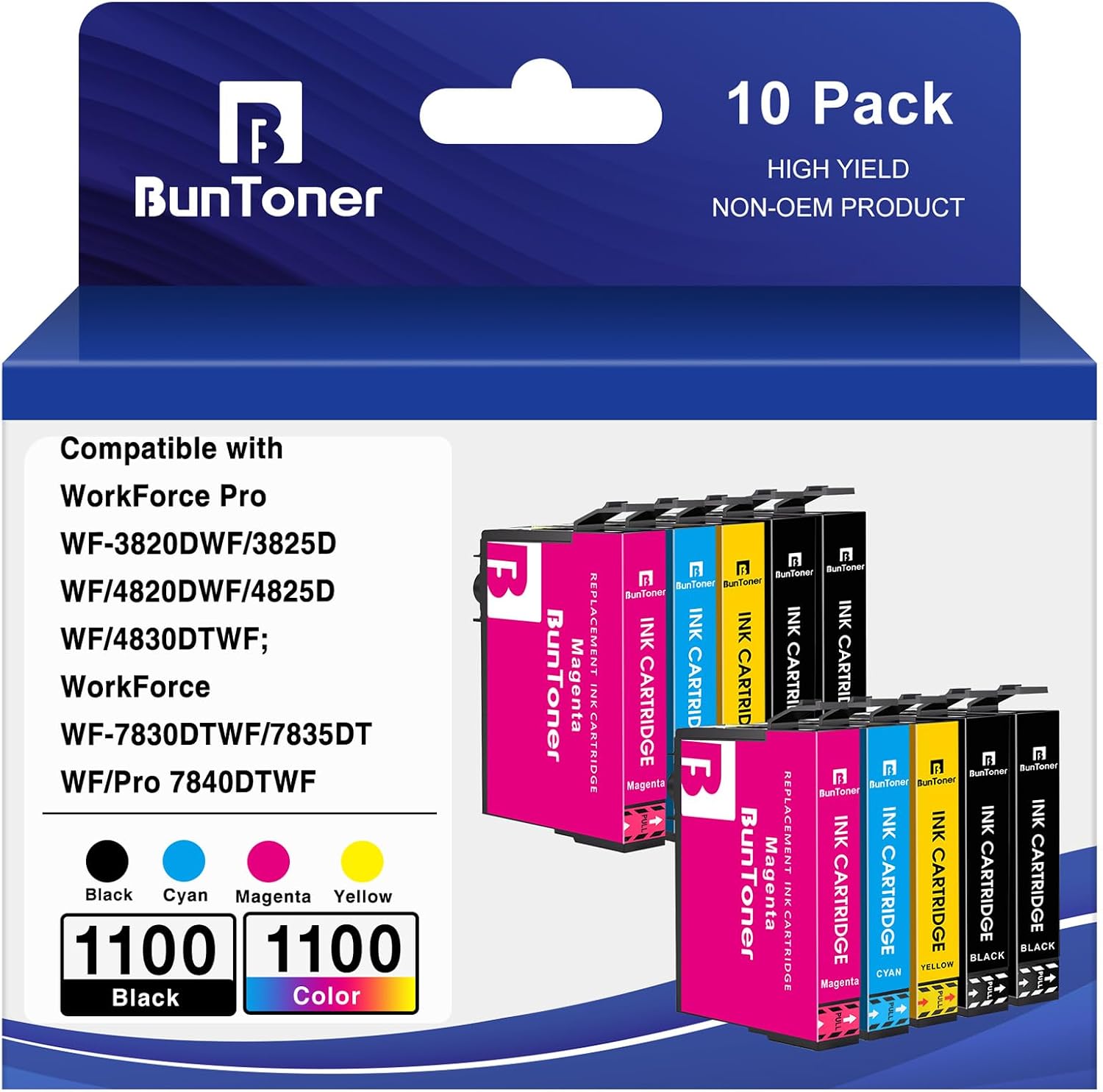 Detalle de BunToner Cartucce Compatibili Epson 405 XL – 4N, 2C, 2M, 2Y per WorkForce Pro WF-4820/WF-3820/WF-4830/WF-3825/WF-4825/WF-7840/WF-7830