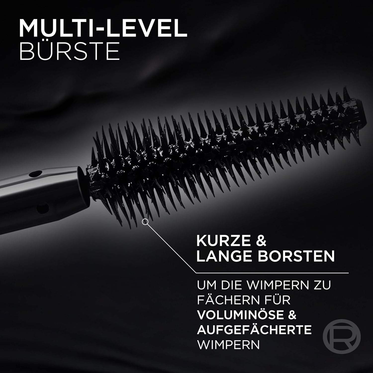 Detalle 2 de L'Oréal Paris Panorama Mascara All Night Black – Volumen, Definition und 1,4x größere Augen