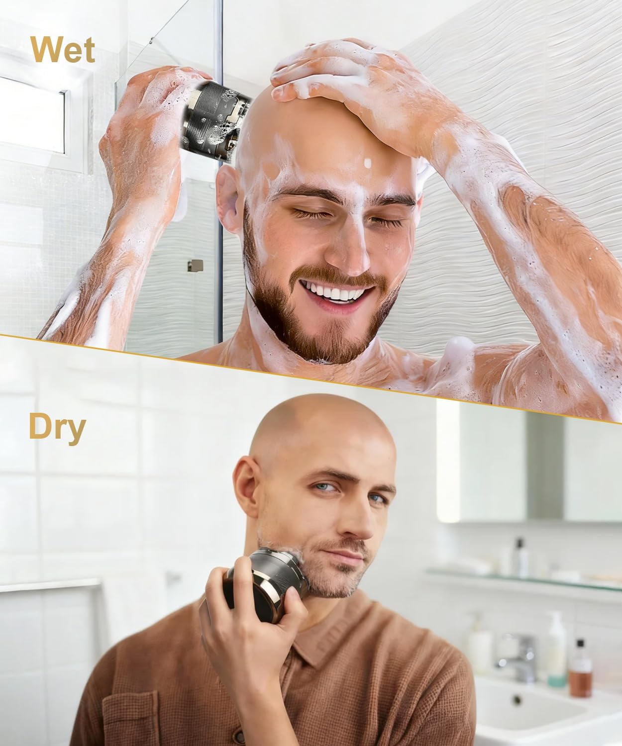 Thumbnail 6 de Head Shavers for Bald Men: 7D Floating Electric Shaver with LED Display and USB-C Charging
