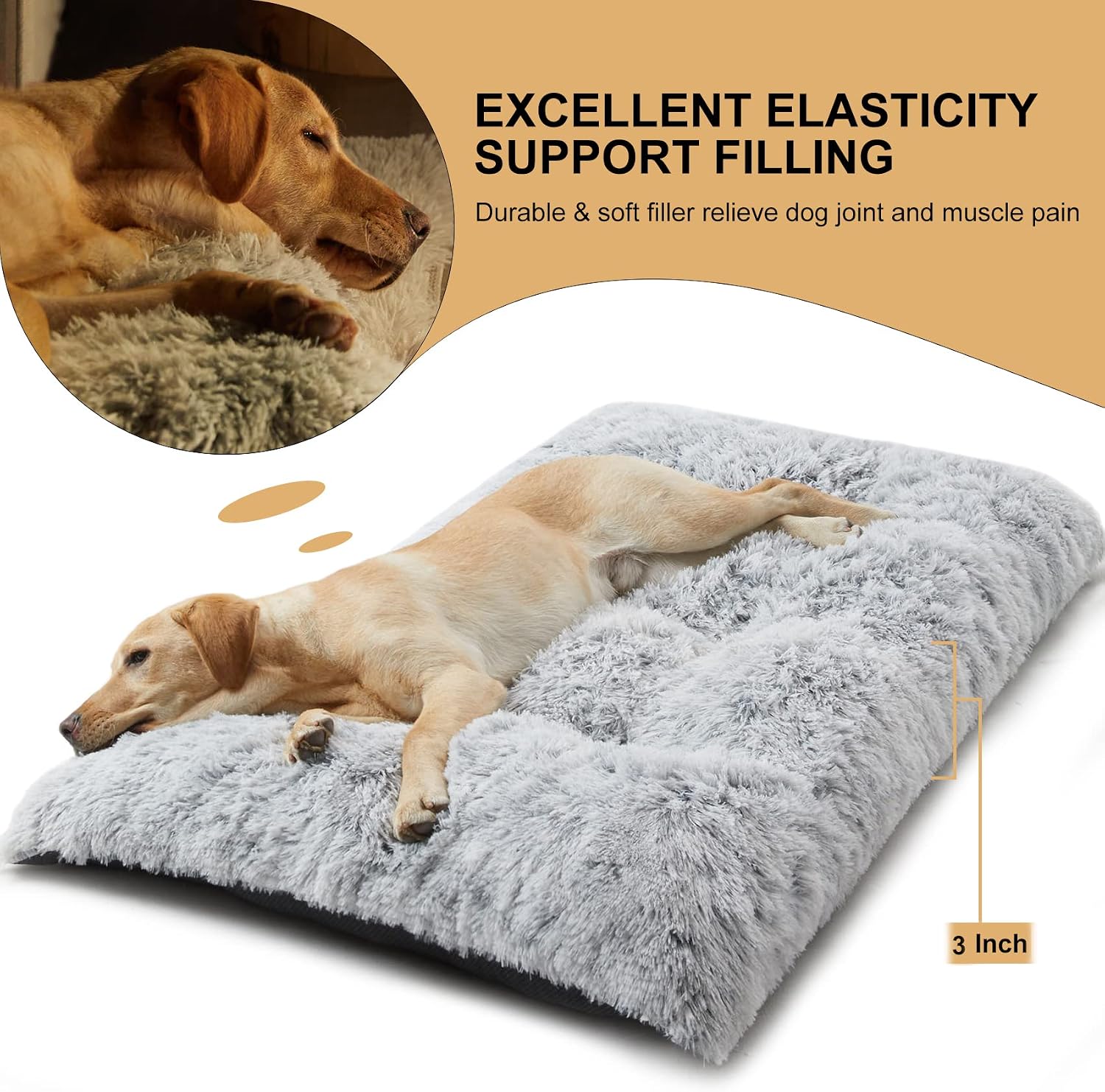 Thumbnail 4 de BFPETHOME BFCMRGDGR3021 Medium Plush Dog Crate Bed, Non-Slip, Washable
