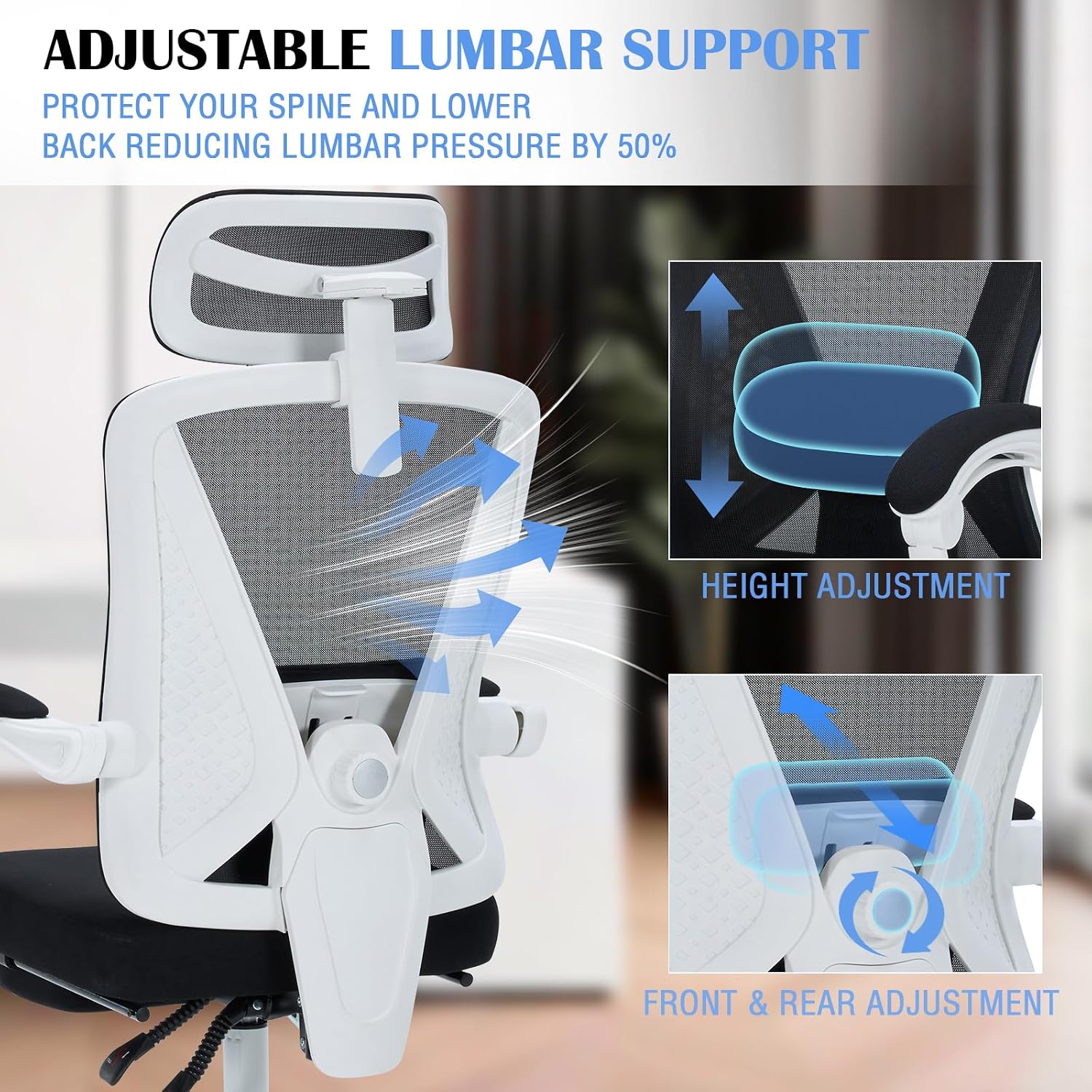 Detalle de Ergonomic Office Chair with Mesh Back