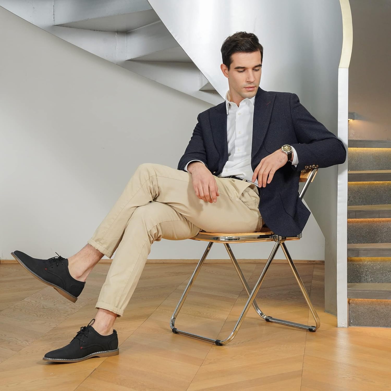 Thumbnail 1 de Jousen Men's Casual Dress Shoes — Retro Business Oxford Craft with Breathable Comfort