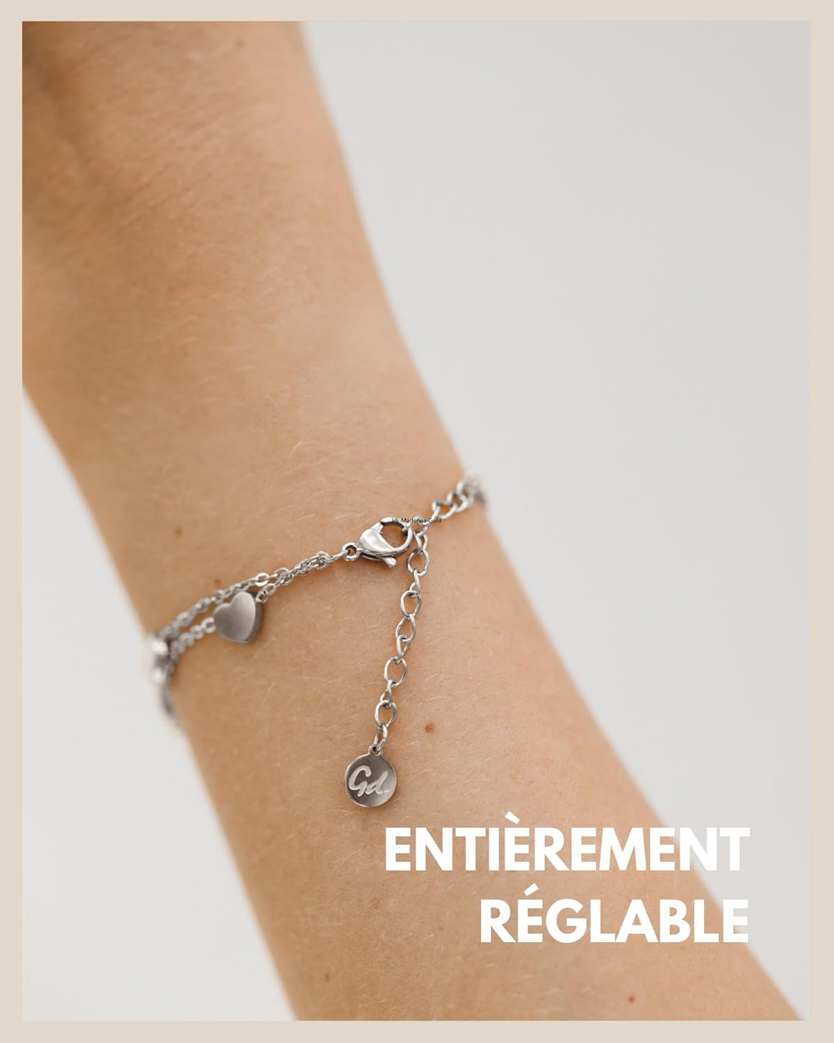 Thumbnail 3 de GD GOOD.designs Bracelet Coeur ajustable 15–19 cm
