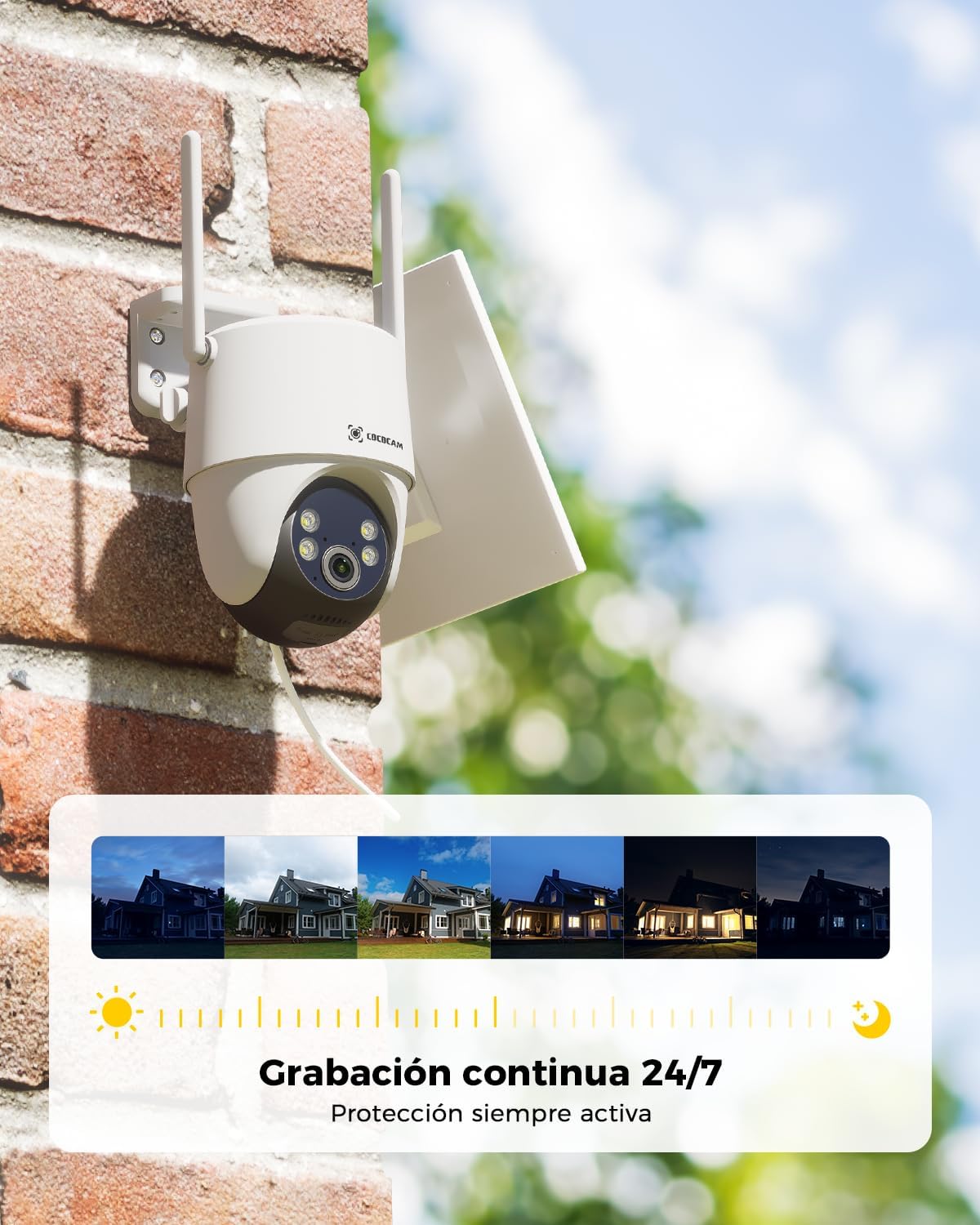 Detalle 2 de COCOCAM AOV 2K PTZ 10000mAh cámara exterior