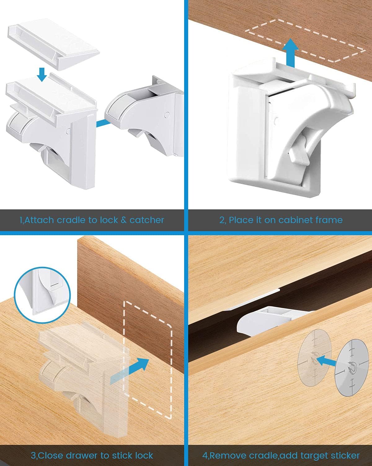 Thumbnail 2 de Trongle child locks 8-pack magnetic