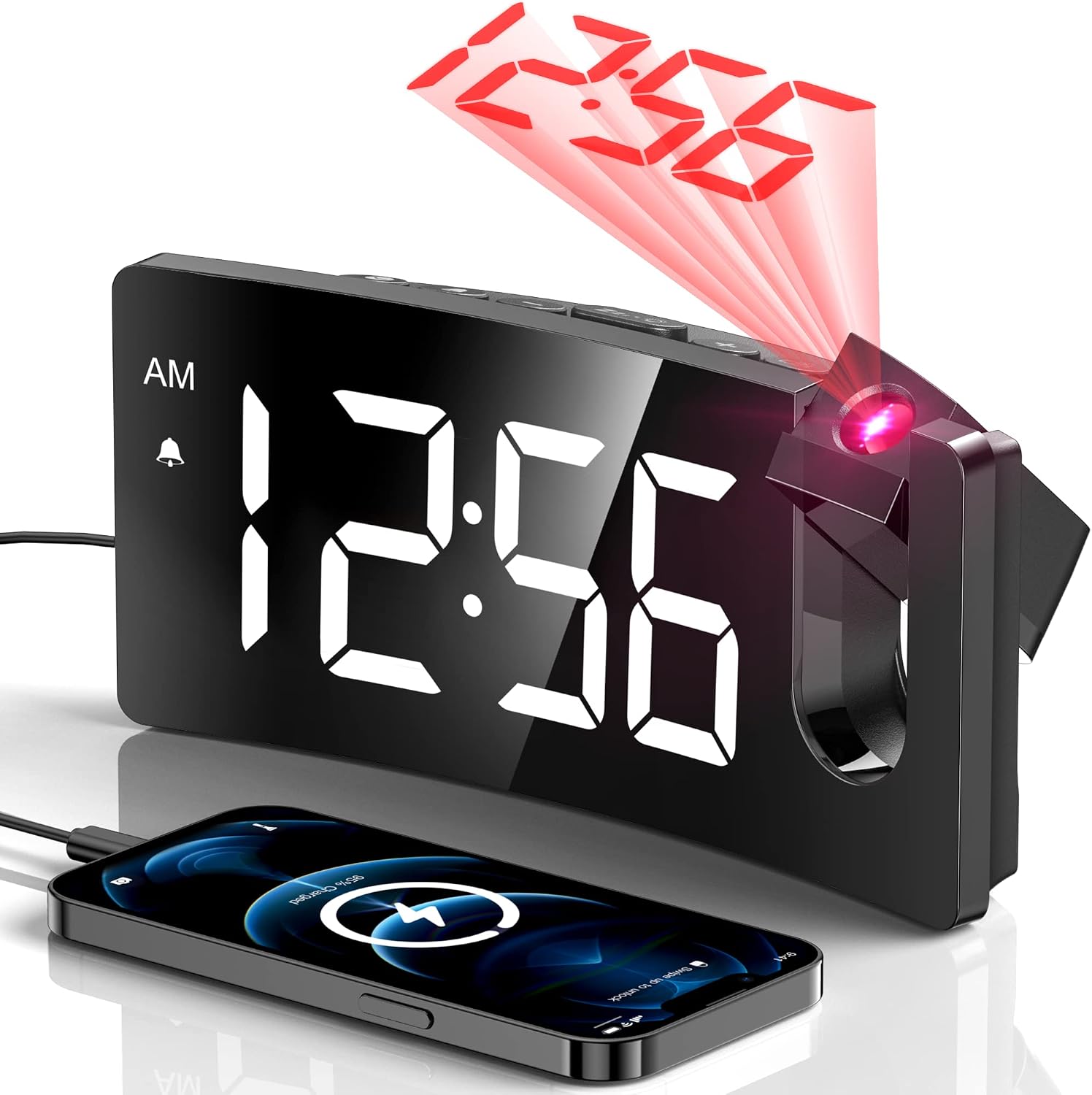 Thumbnail 6 de GOLOZA Projection Alarm Clock 180° projector