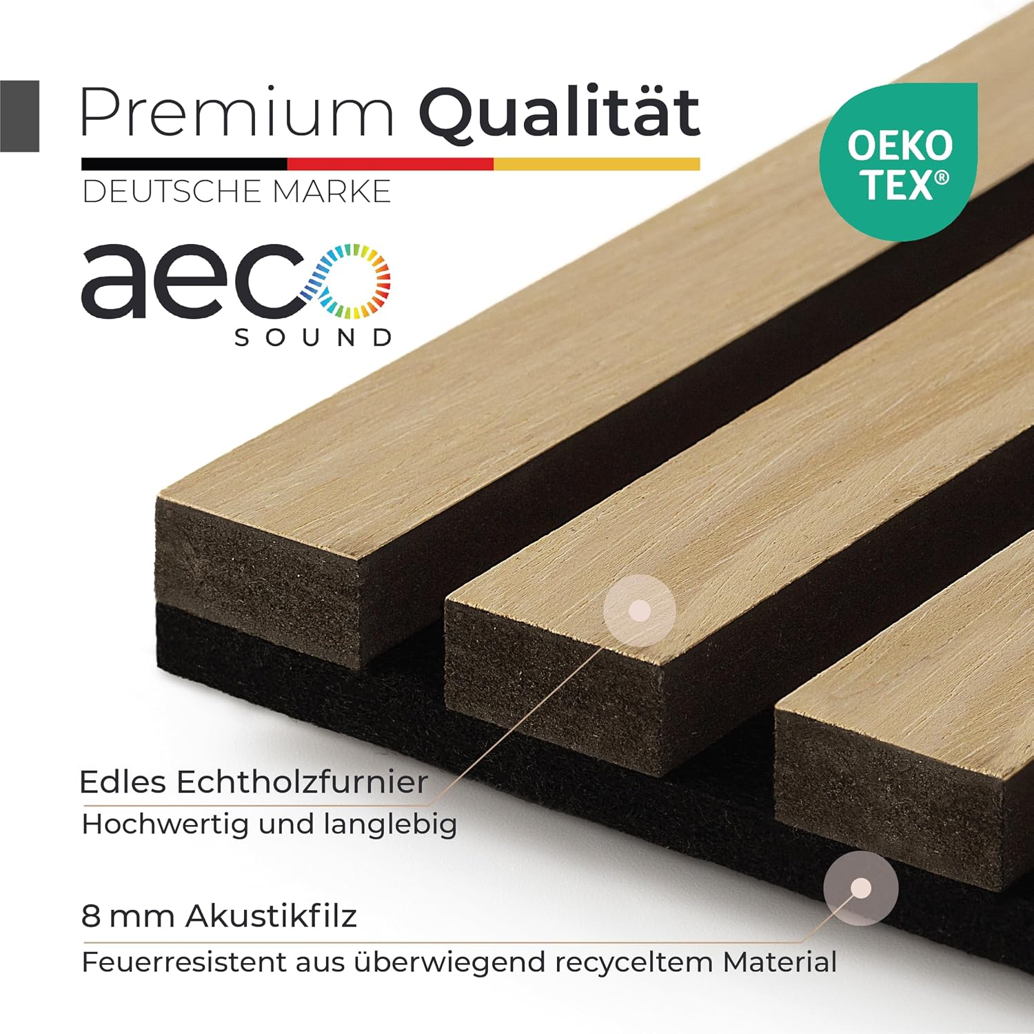 Thumbnail 4 de Aeco Sound Akustikpaneele Holz 120x60cm – 2er‑Set