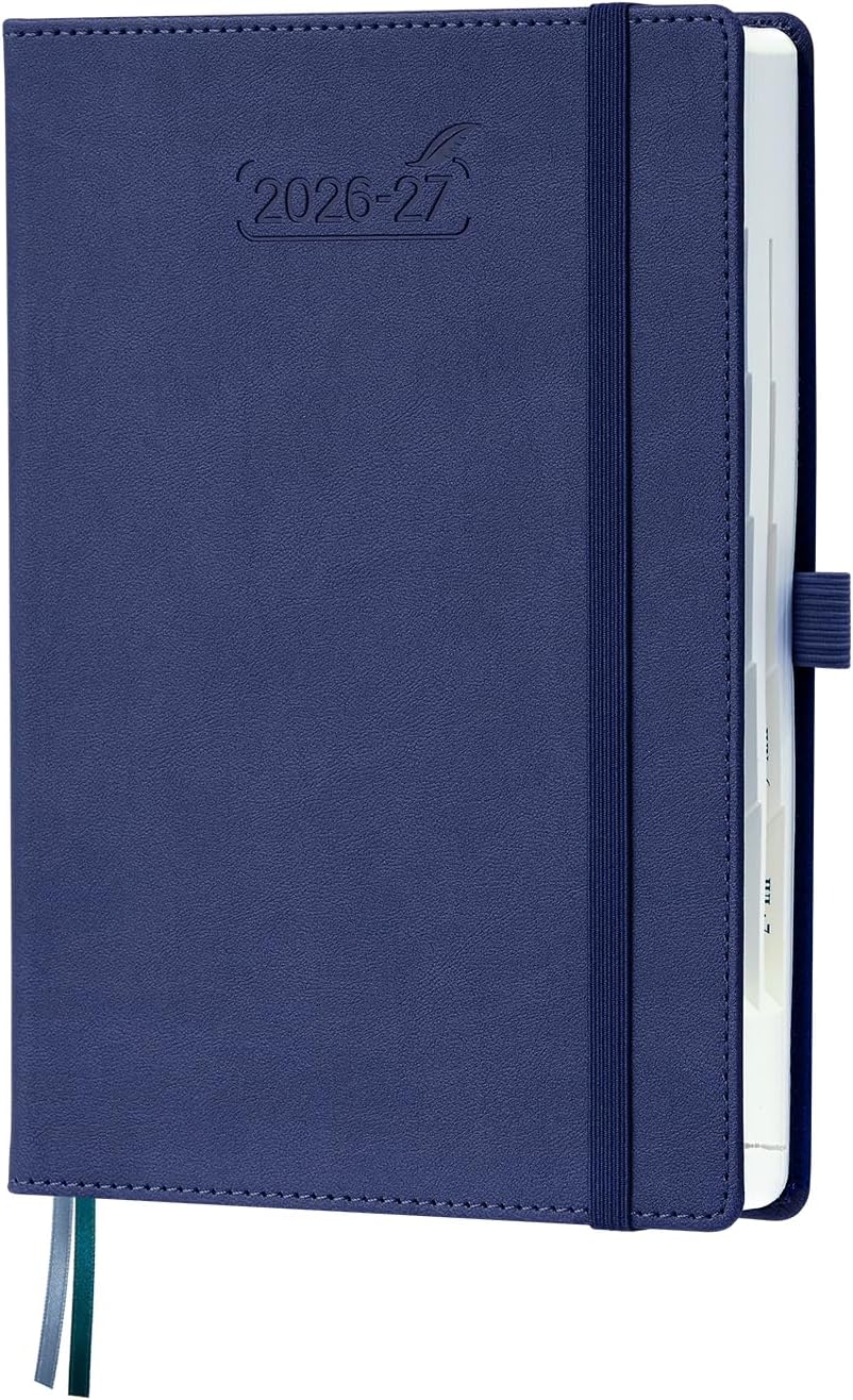 Detalle de BEZEND A5 Academic Diary 2026-2027: Page A Day, 30-Minute Intervals