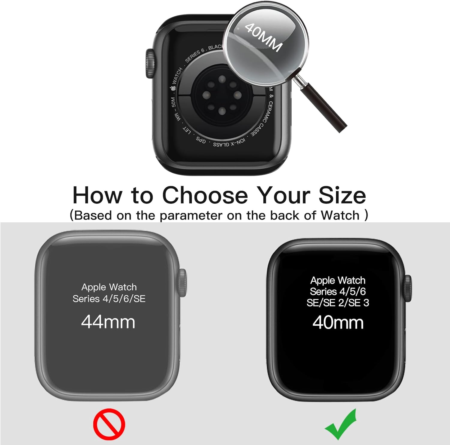 Detalle 2 de JETech Apple Watch Case with Screen Protector 40mm 2 Pack