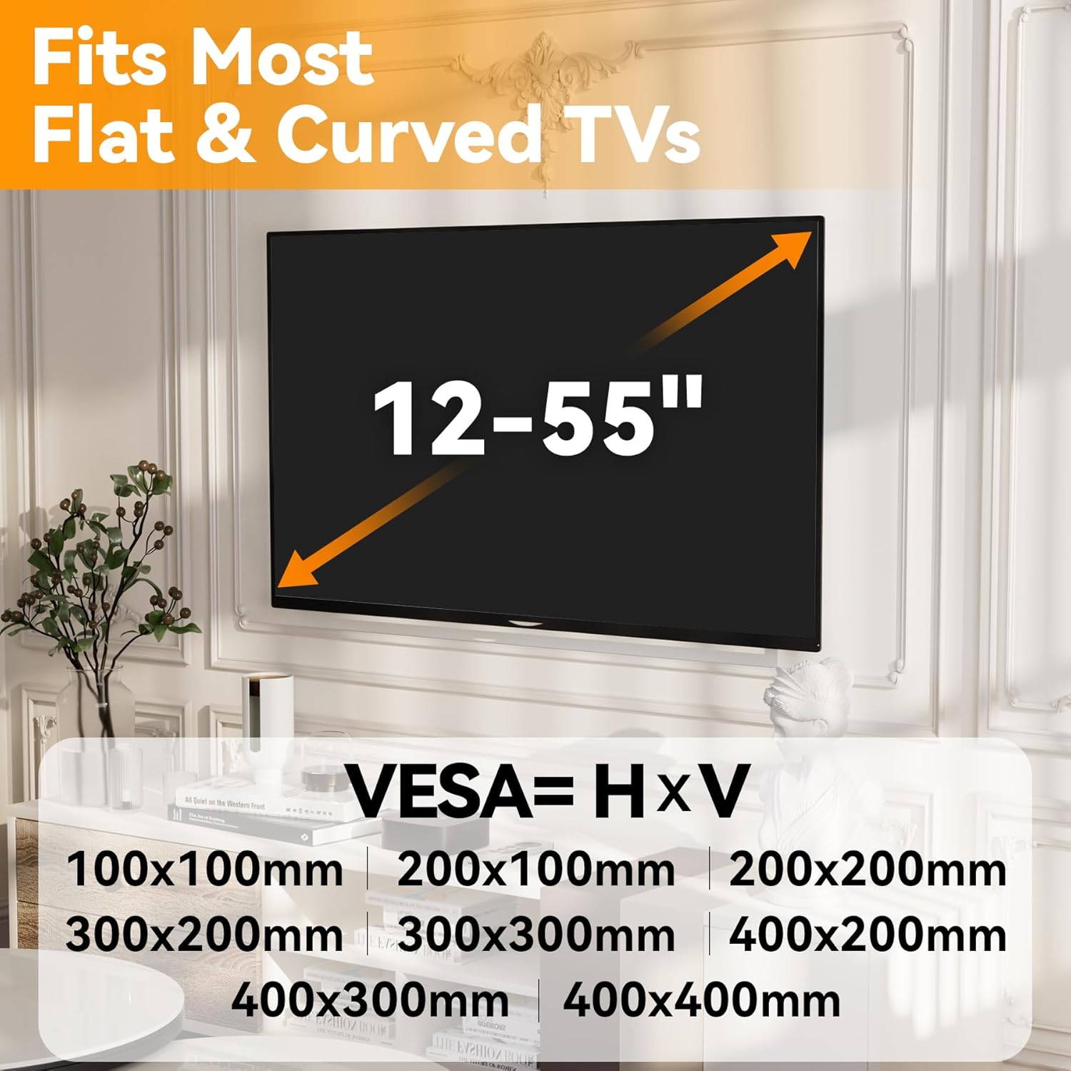 Detalle 2 de No Stud TV Wall Mount 12–55 inch, 100 lb