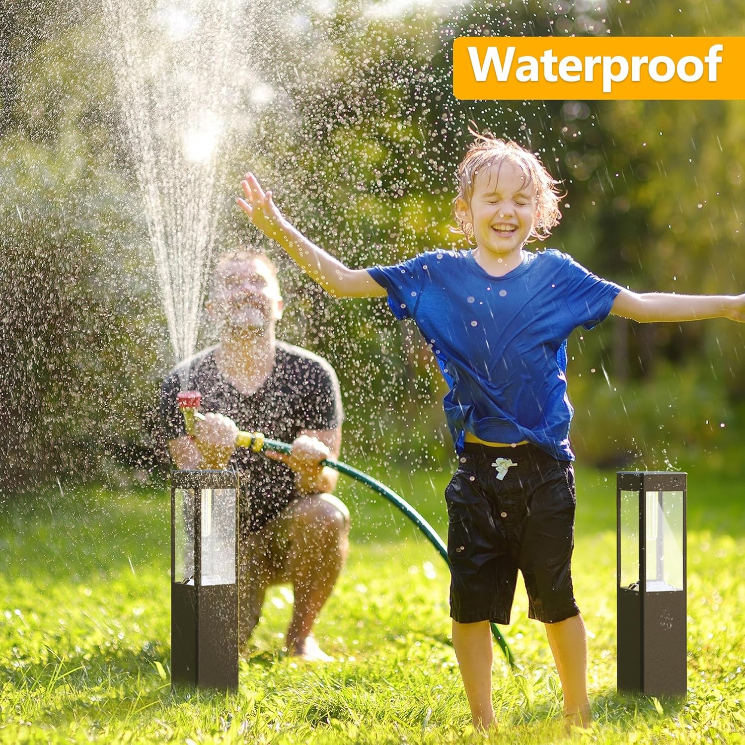 Thumbnail 2 de Joomer Solar Lights Outdoor Garden White Pathway Lighting (Square) – 4 Pack, Waterproof