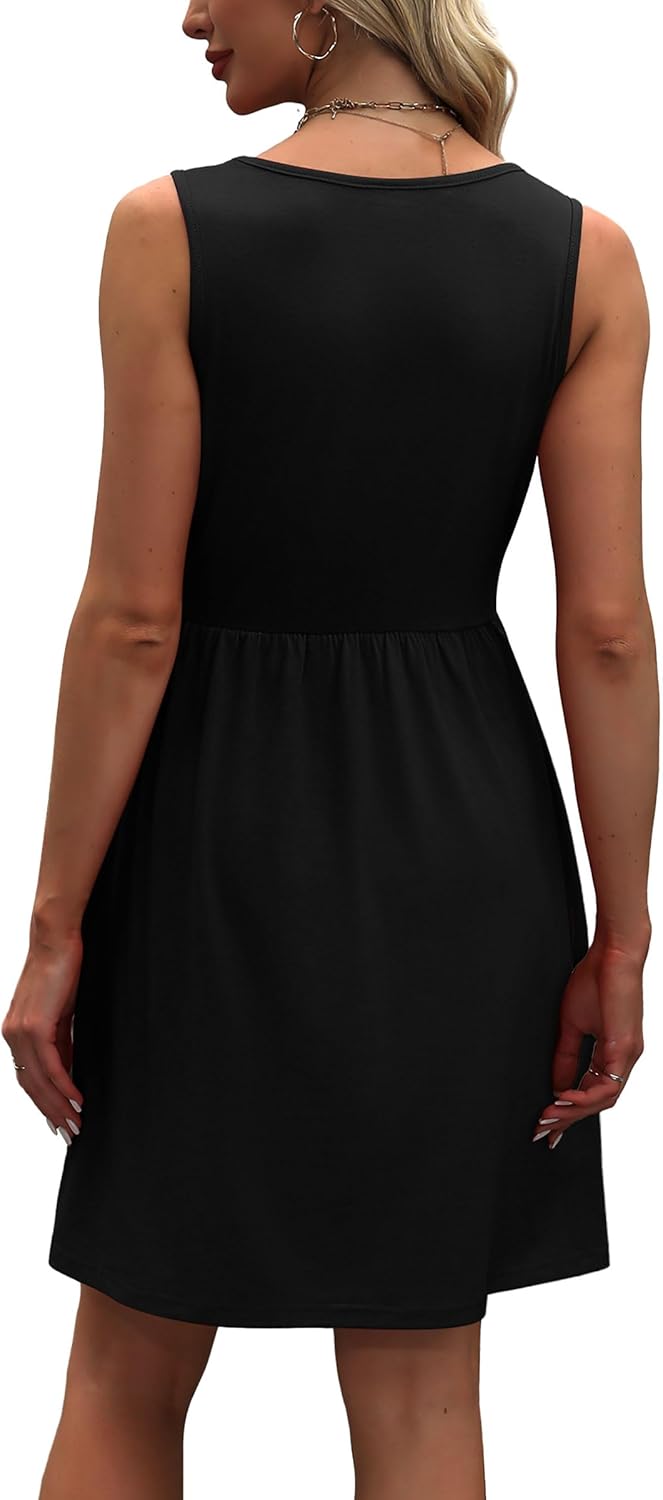 Thumbnail 4 de WIHOLL Women's Summer Dress 2026: A-Line Sleeveless Sundress with Pockets