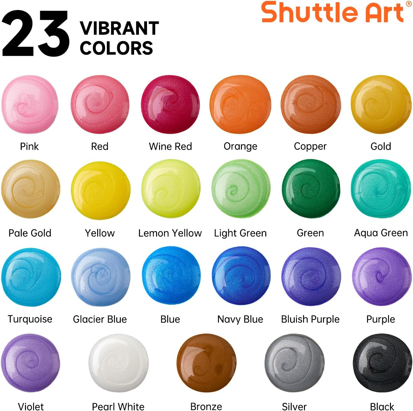 Detalle de Shuttle Art Metallic Pouring Set 24 Farben