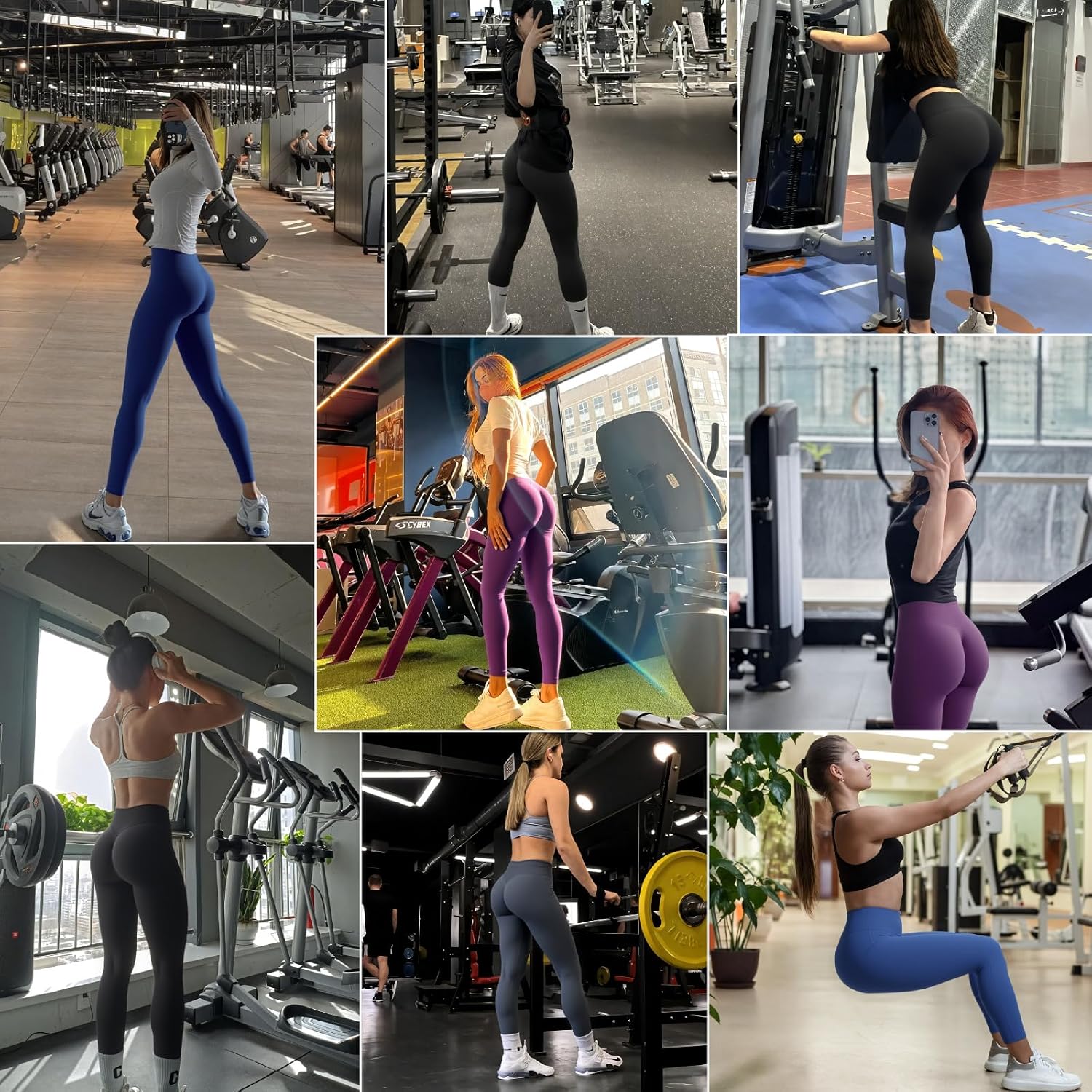 Detalle de Nlieanuc Leggins Sportivi Donna Push Up - Vita Media Scrunch: comfort e silhouette valorizzata
