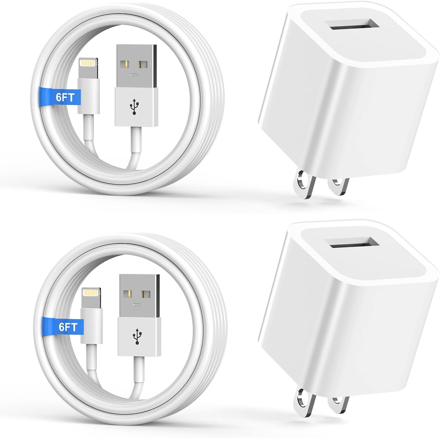 Apple iPhone Charger 6FT MFi Lightning Cable 2-pack