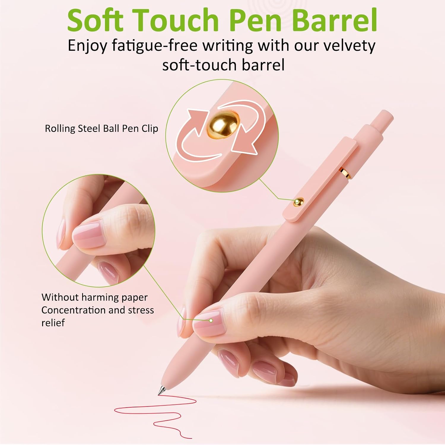 Thumbnail 2 de FIOVER Colored Pens 6-Pack Gel Pens (0.7mm) for Journaling, Drawing and Notes