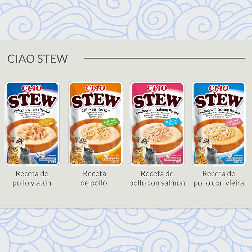 Thumbnail 4 de CHURU Cat Ciao Stew Pollo y Vieira 12×40 g 🐱