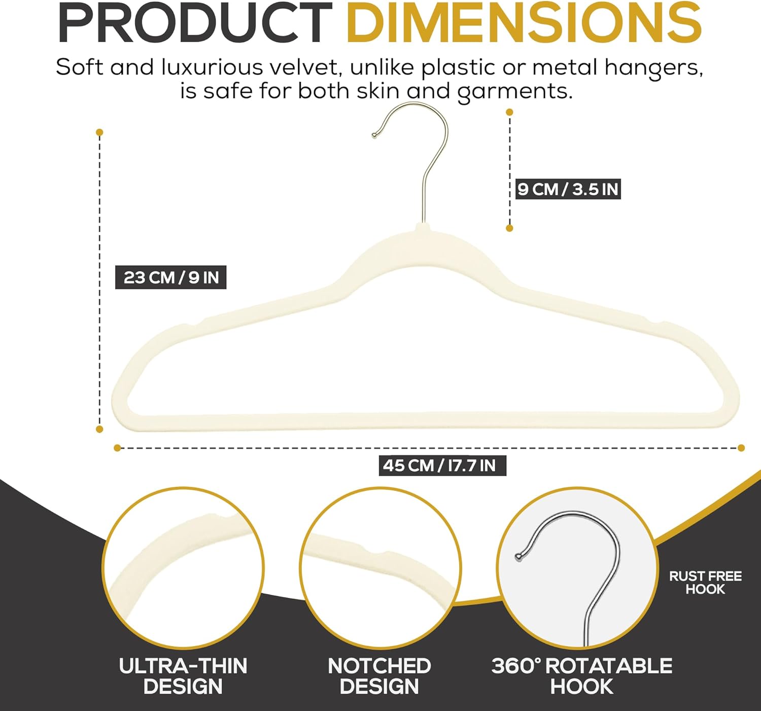 Thumbnail 1 de Techzoo Velvet Hangers 50-Pack — Ultra Thin Closet