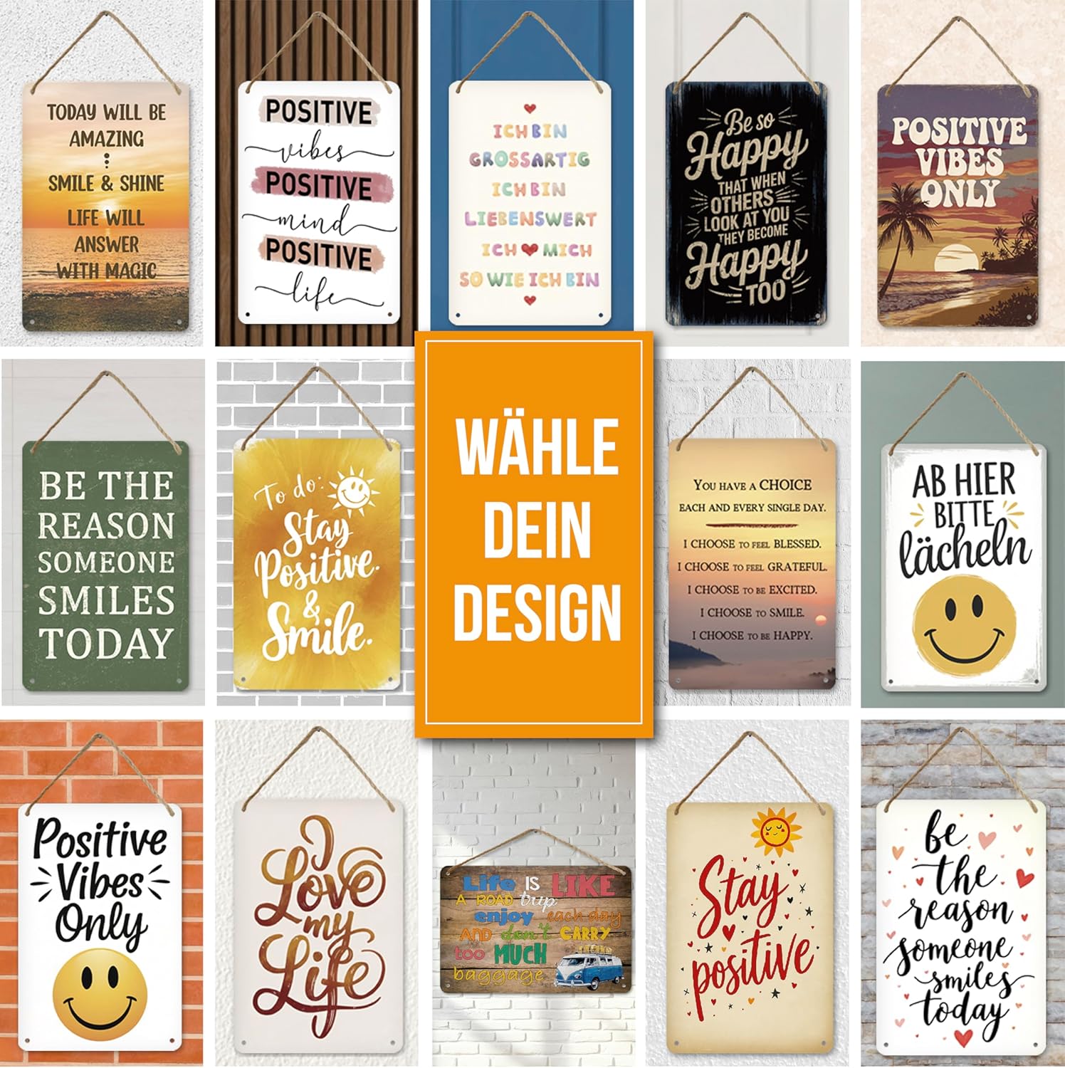 Thumbnail 3 de BERLIG Metallschild mit Spruch 30x20 cm – Vintage Blechschild als motivierende Wanddeko