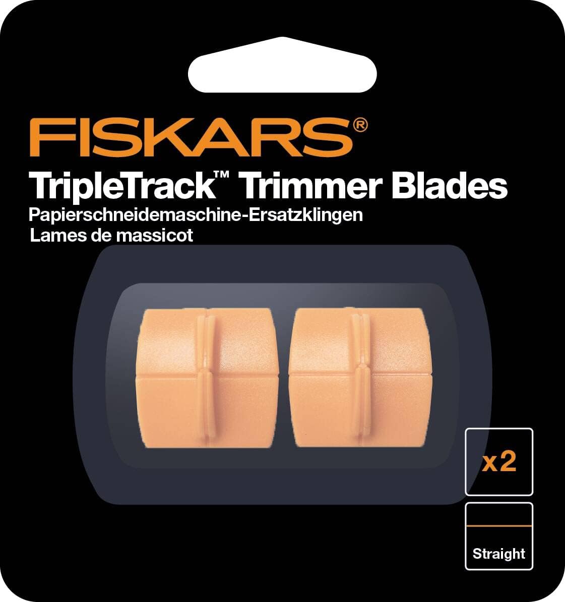 Detalle 2 de Fiskars Lames TripleTrack Titanium originales – 2 lames pour massicots, Orange