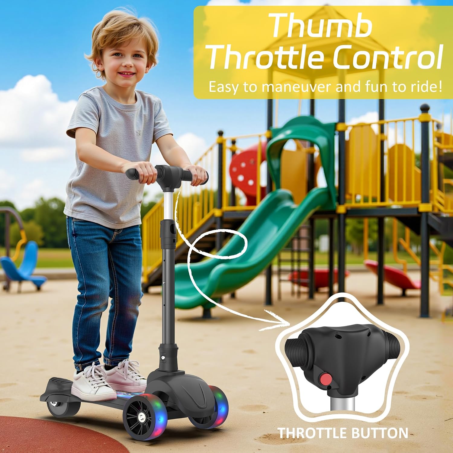 Thumbnail 1 de VOLPAM C001 Kids’ Electric Scooter, 80W Motor, 3 Wheels, Adjustable Handlebar
